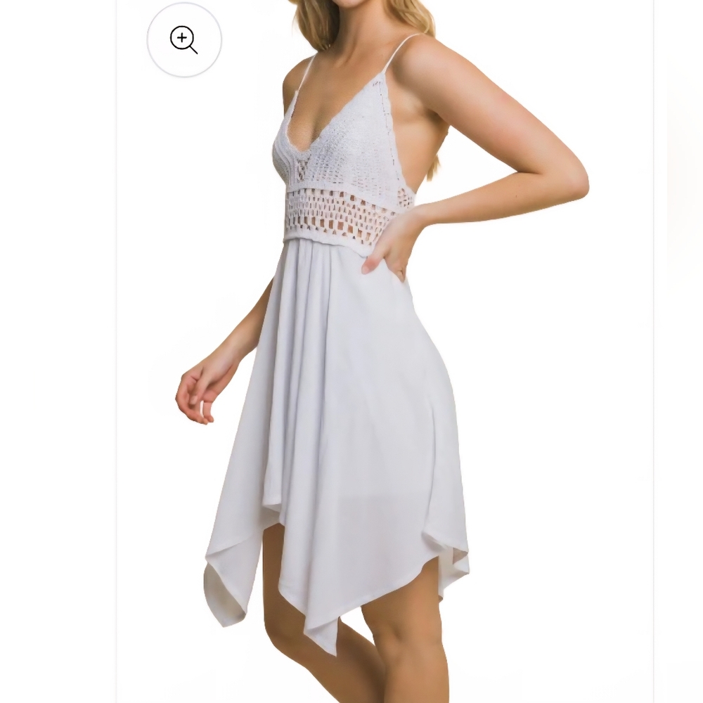 Love Tree White Crochet Dress